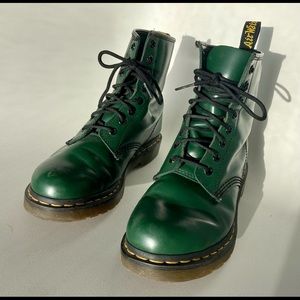 Dr. Martens Green 1460 Smooth Leather Boots